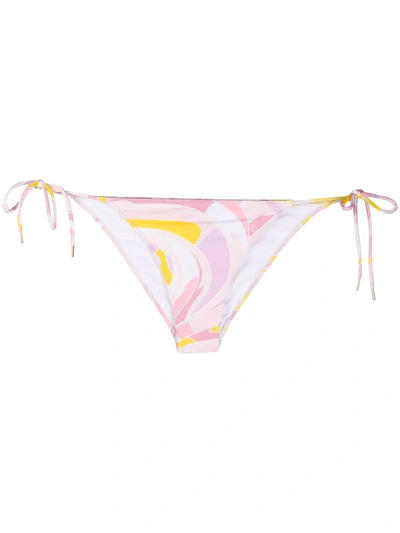 Emilio Pucci Vetrate-print Bikini Bottoms In Pink