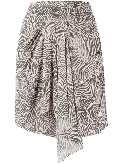 Iro Siowa Zebra-print Mini Skirt In Pink