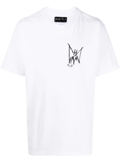 Mjb Marc Jacques Burton Festival Logo-print Cotton-jersey T-shirt In White