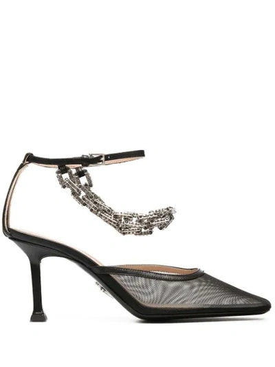 Cesare Paciotti Archive 80mm Crystal-embellished Pumps In Black