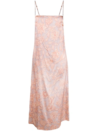 La Perla Floral-print Sleeveless Maxi Dress In Pink