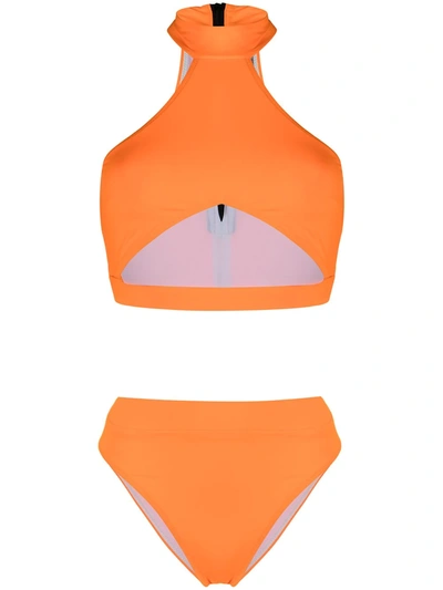 Noire Swimwear Bahamas Cut-out Two-piece Bikini In Orange