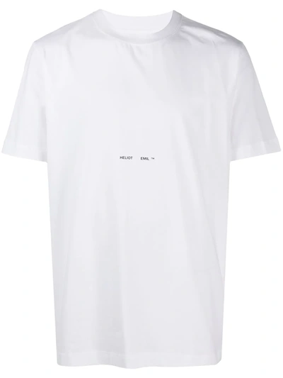 Heliot Emil Logo Print T-shirt In White
