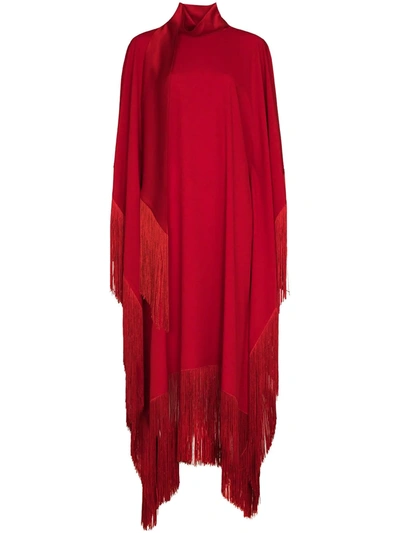 Taller Marmo Mrs. Ross Red Fringe-trimmed Dress