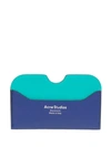 Acne Studios Two-tone Logo Cardholder In Blue