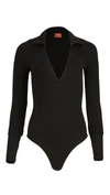 Alix Monterey Bodysuit In Black