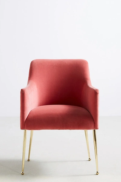 Anthropologie Elowen Dining Chair With Arm Rest In Pink