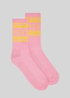 Versace 1990s' Vintage Logo Socks In Pink