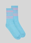 Versace 1990s' Vintage Logo Socks In Blue