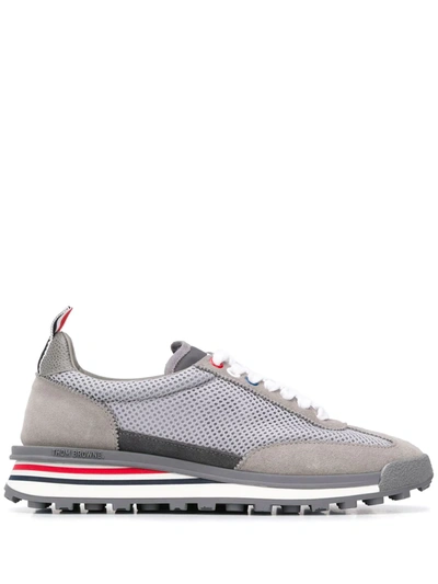 Thom Browne Tech Runner Tessuto Mesh Shoes In Grey