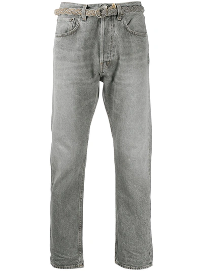 Haikure Belted Waist Jeans In Grey