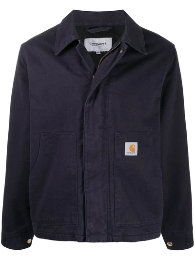 Carhartt Logo-patch Shirt Jacket In Blue