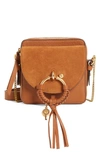 See By Chloé Small Joan Suede & Leather Crossbody Bag In Caramello