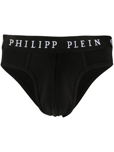 Philipp Plein Skull Embroidery Briefs In Black