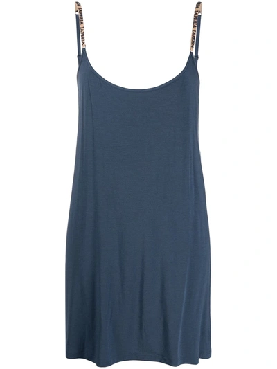 La Perla Jersey Slip Dress In Blue