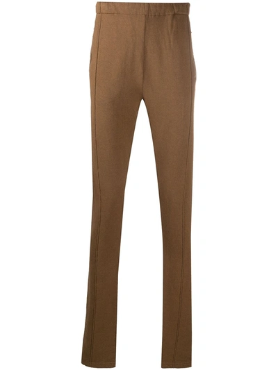 Paura Slim-fit Track Trousers In Brown