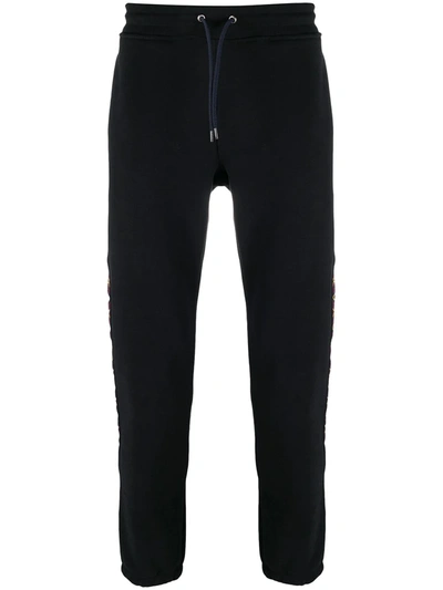 Ps By Paul Smith Embroidered Stripe Trackpants In Black