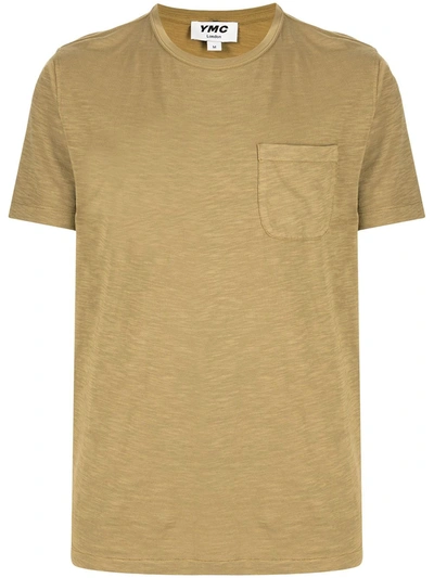 Ymc You Must Create Wild Ones Pocket T-shirt In Camel In Green