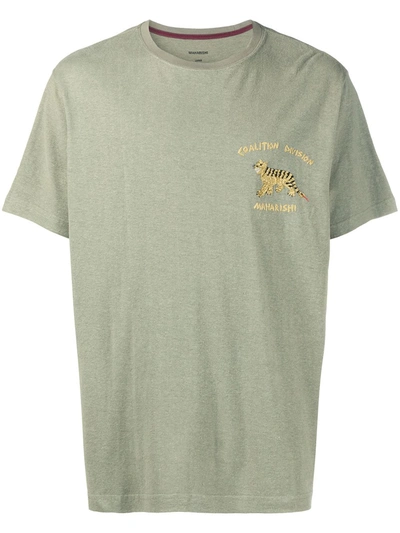 Maharishi Story Cloth Embroidered T-shirt In Green
