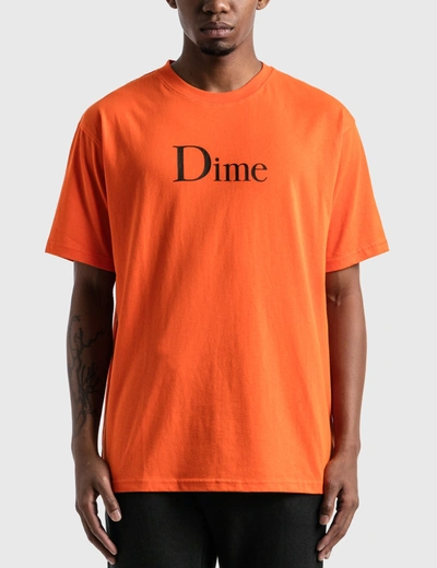 Dime Classic Logo T-shirt In Orange