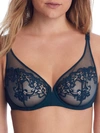 Simone Perele Saga Sheer Plunge Underwire Bra In Peacock