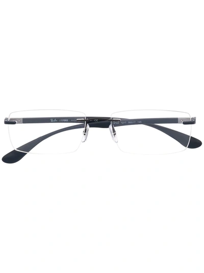 Ray Ban Rb8724 Rectangle-frame Glasses In Blue