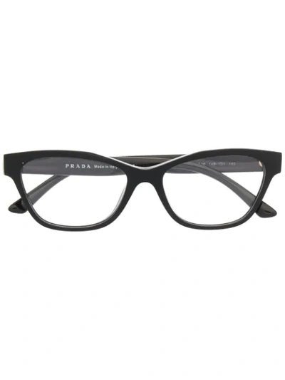 Prada Rectangular-frame Glasses In Black