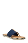 Andre Assous Elle Flip Flop In Navy Fabric