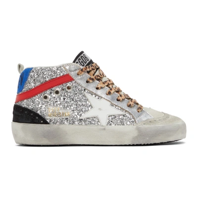 Golden Goose 银色 Mid Star 亮片中帮运动鞋 In Silver