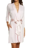 Fleur't Iconic Short Robe In Peonies