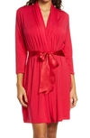 Fleur't Iconic Short Robe In Sunkissed Red