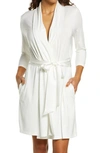 Fleur't Iconic Short Robe In Ivory