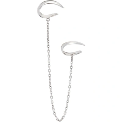 Alan Crocetti Silver Shard Ear Cuff In Rhodium