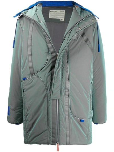 A-cold-wall* Iridescent Padded Coat In Green