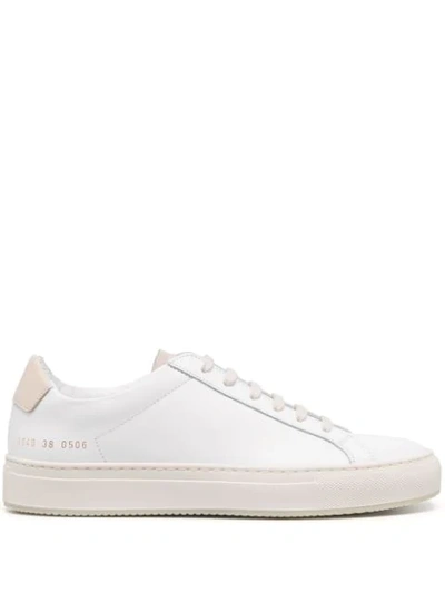 Common Projects Panel Detailing Lace-up Trainers In White