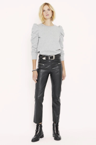 Rebecca Minkoff Poppy Leather Leggings In Black