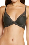 Natori Feathers Underwire Contour Bra In Coal