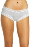 Fleur't Iconic Boyshorts In Heather Grey/ Chantilly