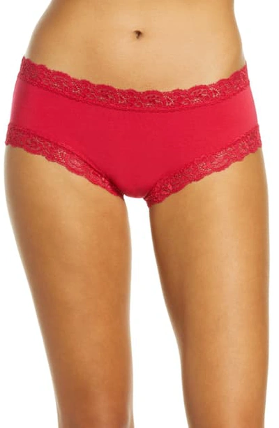 Fleur't Iconic High Boyshorts In Sunkissed Red