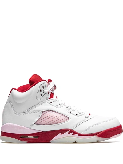 Jordan Kids' Air  5 Retro Trainers In White