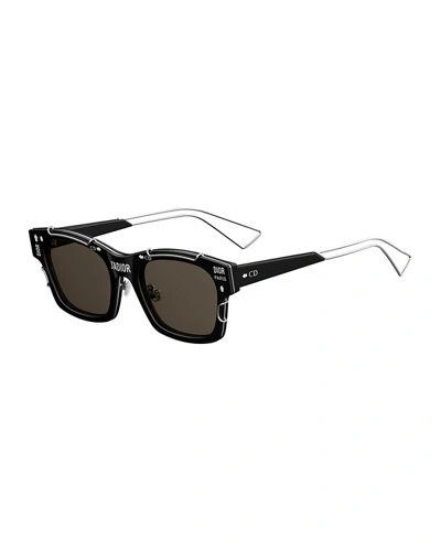 Dior J' A Square Graphic Sunglasses In Black
