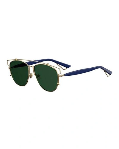 Dior Technologic Mirrored Sunglasses In Blue/gold