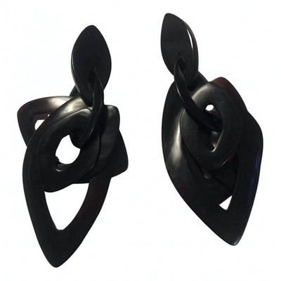 Pre-owned Monies Black Horn Earrings
