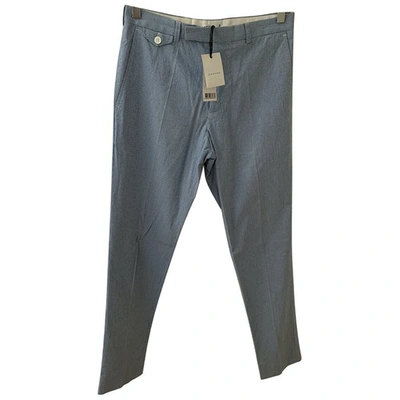Pre-owned Carven Trousers In Blue