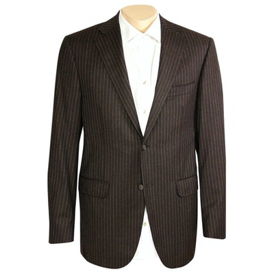 Pre-owned Corneliani Wool Vest In Brown