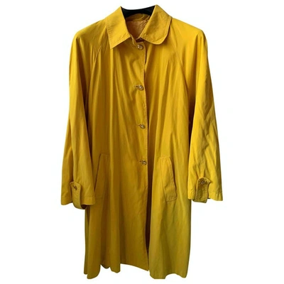 Pre-owned Krizia Trench Coat In Yellow