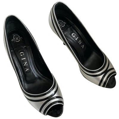 Pre-owned Gina Leather Heels In Silver