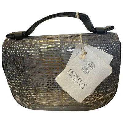 Pre-owned Brunello Cucinelli Grey Python Handbag