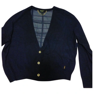 Pre-owned Juicy Couture Wool Cardigan In Blue