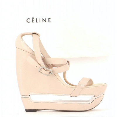 Pre-owned Celine Leather Sandals In Pink